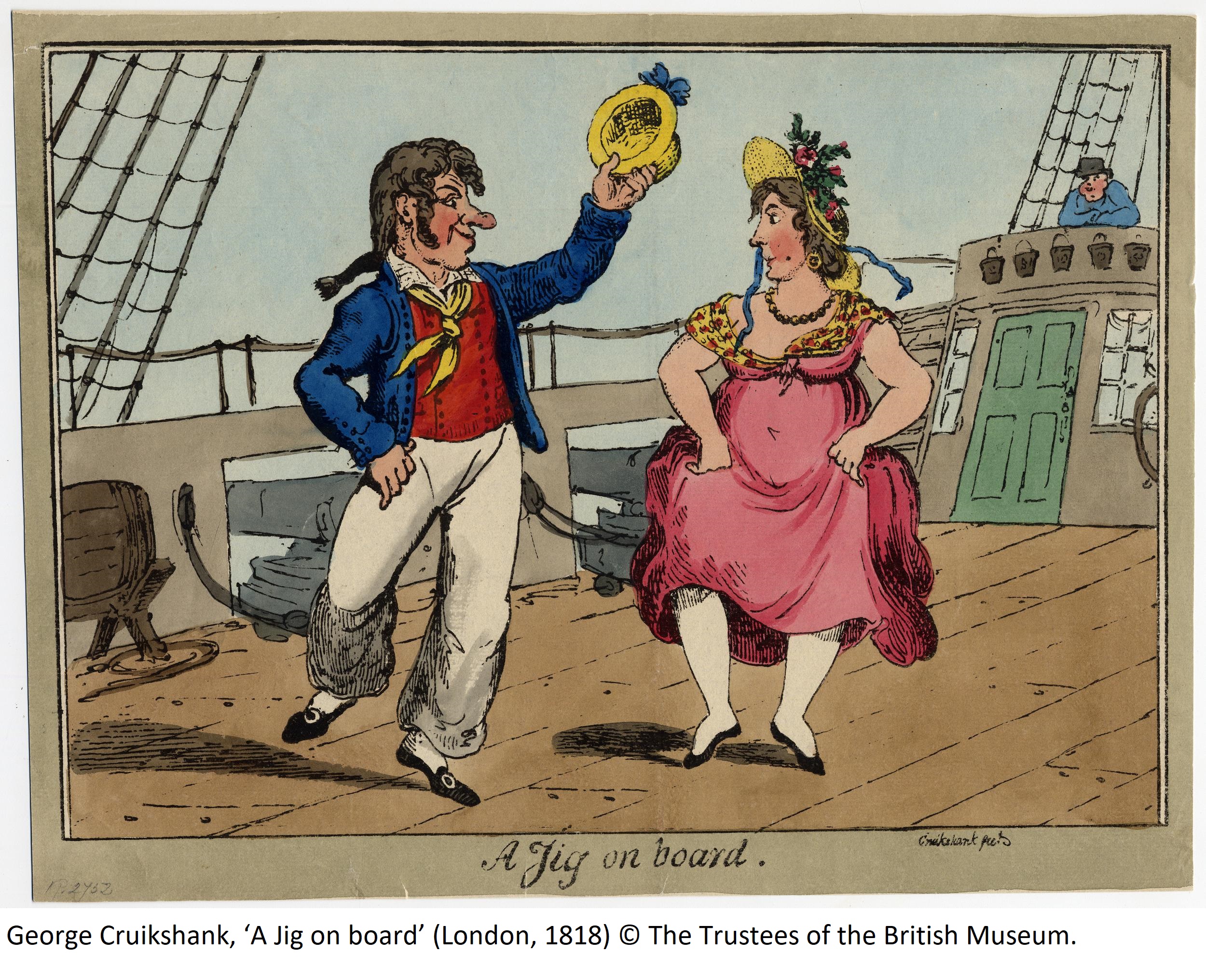 George Cruikshank, ‘A Jig on board’ (London, 1818) © The Trustees of the British Museum.