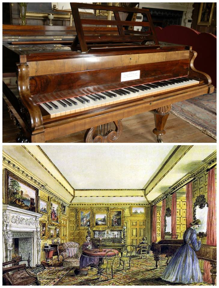 The Vyne piano c.1860 and today
