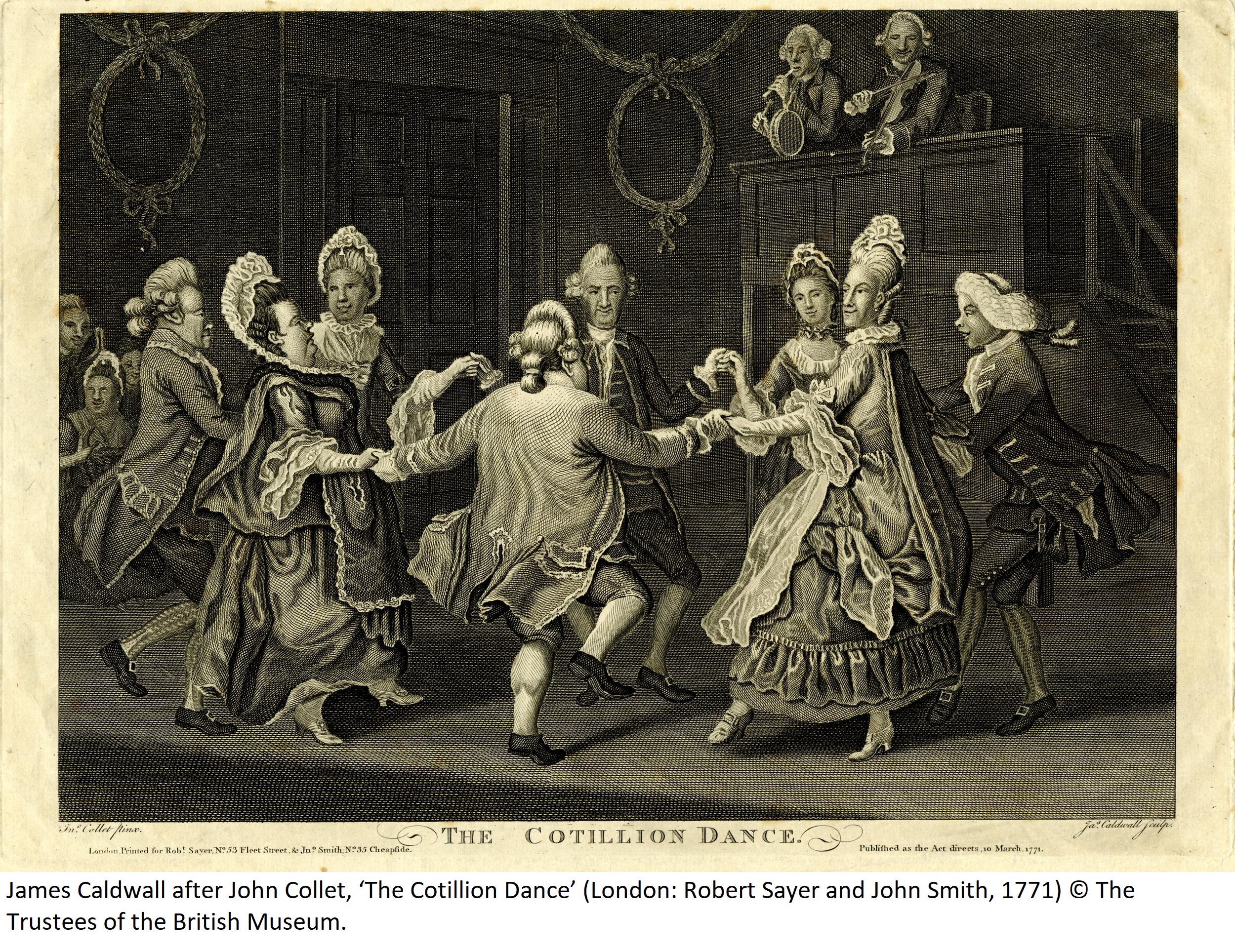 James Caldwall after John Collet, ‘The Cotillion Dance’ (London: Robert Sayer and John Smith, 1771) © The Trustees of the British Museum.