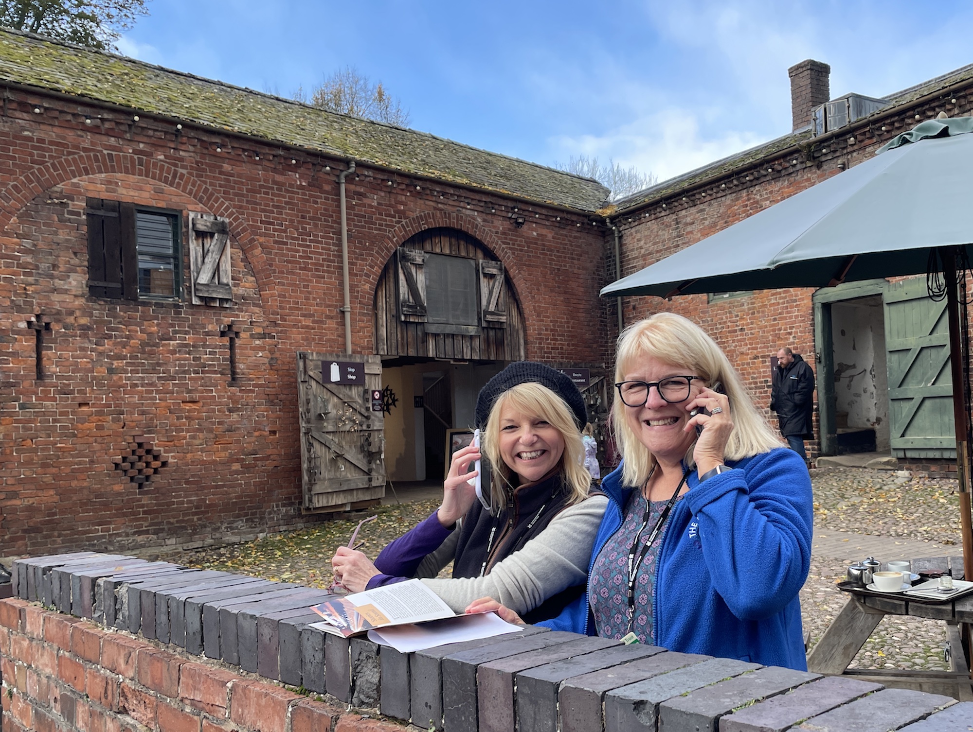 Volunteers testing the Hearing History app at Erddig