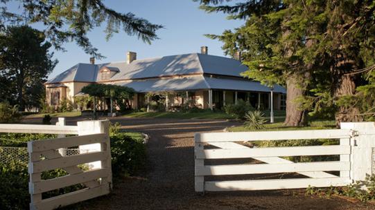 View of Lanyon Homestead through the gates